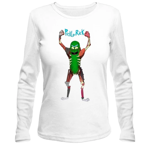 Женский лонгслив Pickle Rick (3)