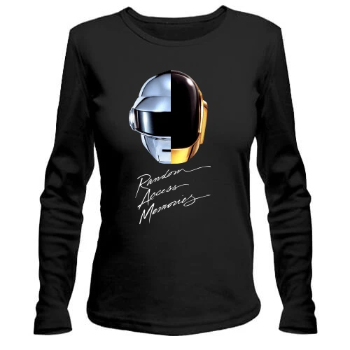 Женский лонгслив, Черный, Daft Punk (Дафт Панк)
