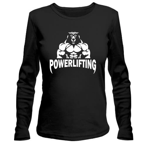 Женский лонгслив Powerlifting bear