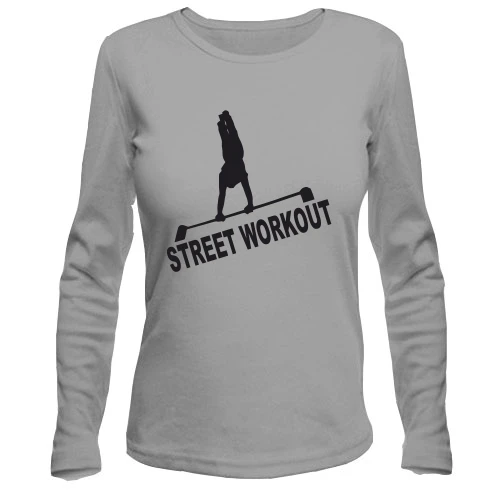 Женский лонгслив, белый, Street Workout hide