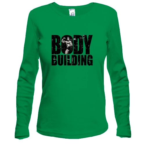 Женский лонгслив с Арни "Body building"