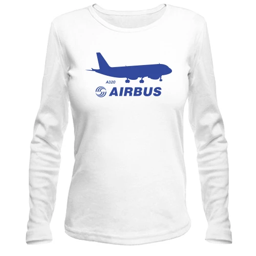 Жіночий лонгслів, Білий, Airbus A320