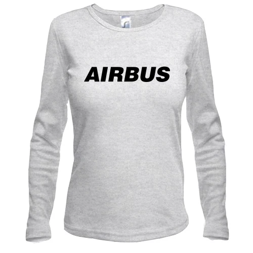 Женский лонгслив с надписью Airbus
