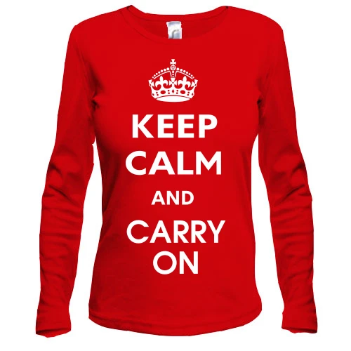 Женский лонгслив Keep Calm and Carry On