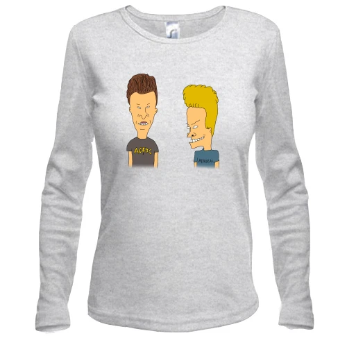 Женский лонгслив с Бивисом и Батхедом