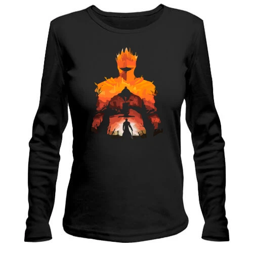 Женский лонгслив, Черный, Time To Praise The Sun