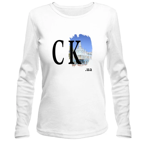 Женский лонгслив, белый, ck.ua (Черкассы)