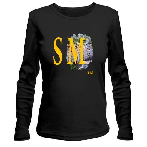 Женский лонгслив, черный, sm.ua (Сумы)