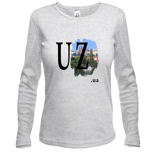 Женский лонгслив, серый меланж, uz.ua (Ужгород)
