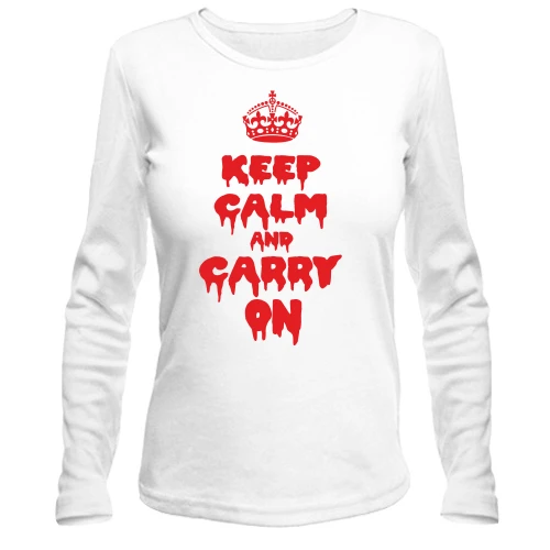 Женский лонгслив KEEP CALM (Helloween style)