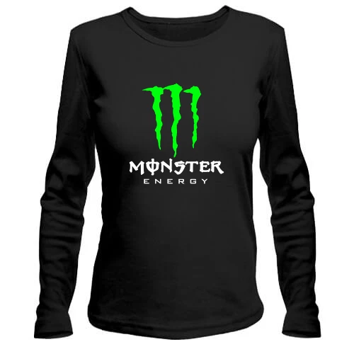 Женский лонгслив, черный, Monster Energy