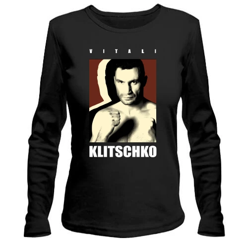 Женский лонгслив, Черный, Виталий Кличко
