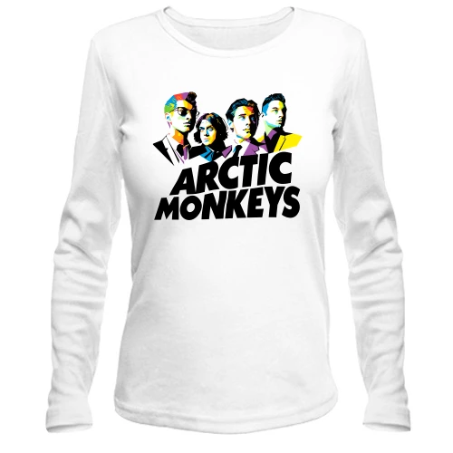 Жіночий лонгслів, білий, Arctic monkeys (АРТ)