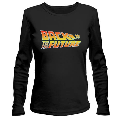 Женский лонгслив с надписью "Back to future"