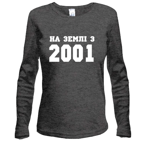 Жіночий лонгслів, Сірий меланж, На землі з 2001