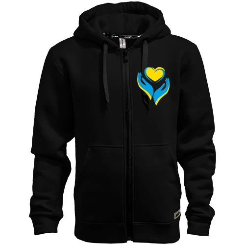 Мужская зип-худи Ukraine heart