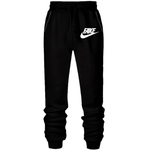 Мужские трикотажные штаны с надписью "Fake" в стиле Nike