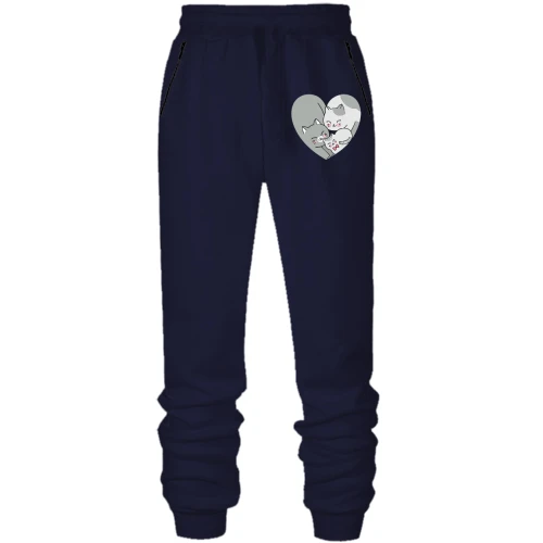 Мужские трикотажные штаны Cat Family in Heart