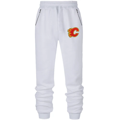 Мужские трикотажные штаны Calgary Flames с вышитой эмблемой