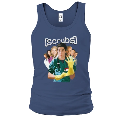 Мужская майка, Синий, scrubs (Клиника)