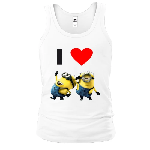 Мужская майка I love minions