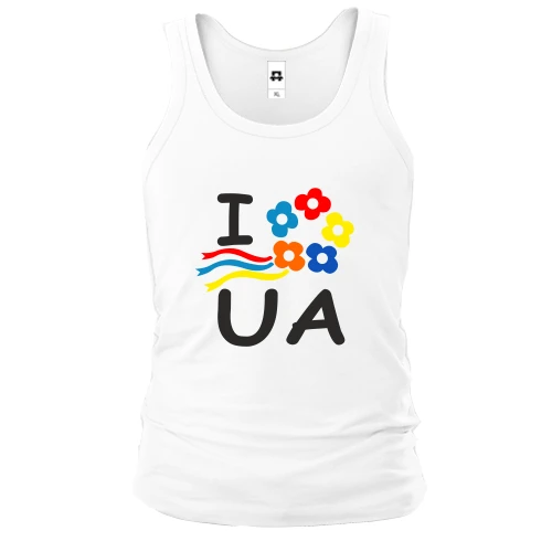 Чоловіча майка I love Ukraine з вінком