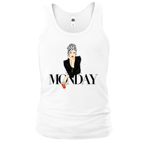 Мужская майка, белый, Monday