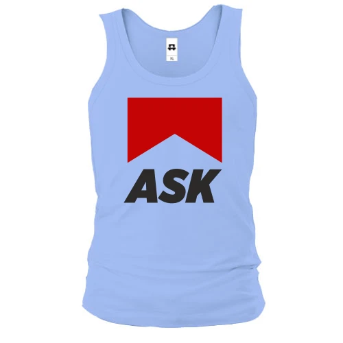 Чоловіча майка з написом "ASK"