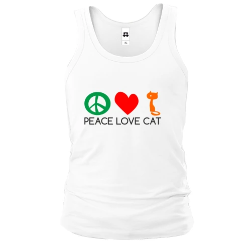 Чоловіча майка peace love cats