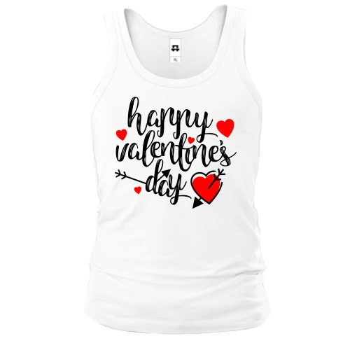 Мужская майка с надписью Happy Valentine's Day