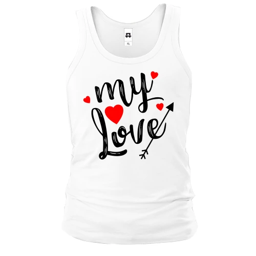 Мужская майка с надписью My love