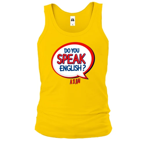 Чоловіча майка з написом "Do you speak English?"