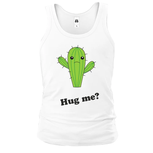 Мужская майка, белый, Hug Me