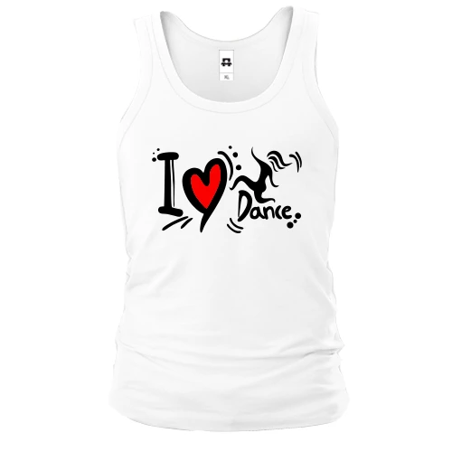 Мужская майка i love dance