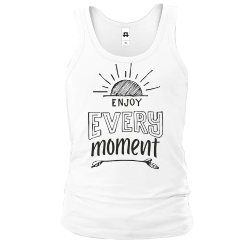 Мужская майка, Белый, Enjoy every moment