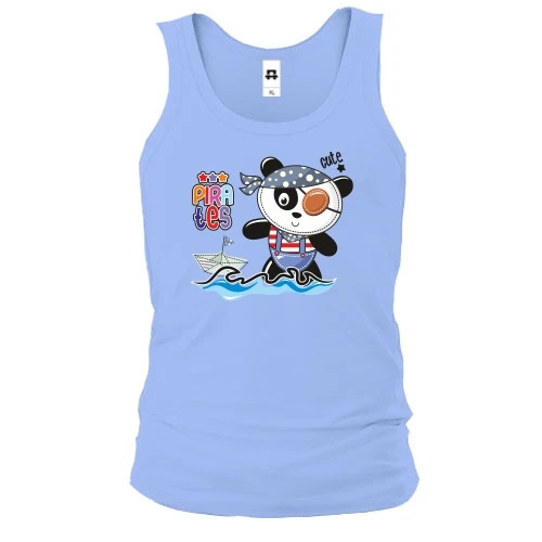 Чоловіча майка, синій, Cute Pirates Panda