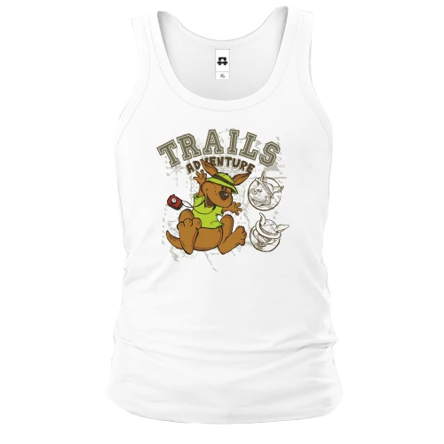 Чоловіча майка, білий, Trails Adventure з кенгуру-мандрівником
