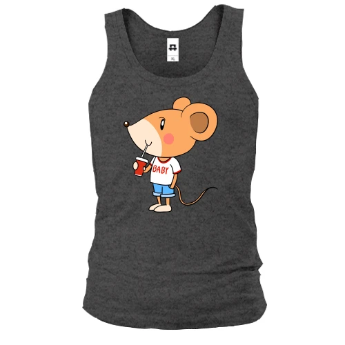 Чоловіча майка, сірий меланж, Baby mouse