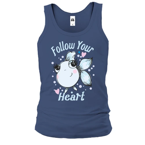 Чоловіча майка, синій, Follow Your Heart