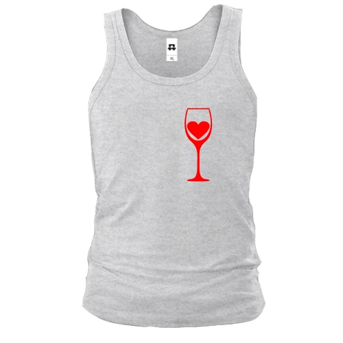 Мужская майка Wine is my heart
