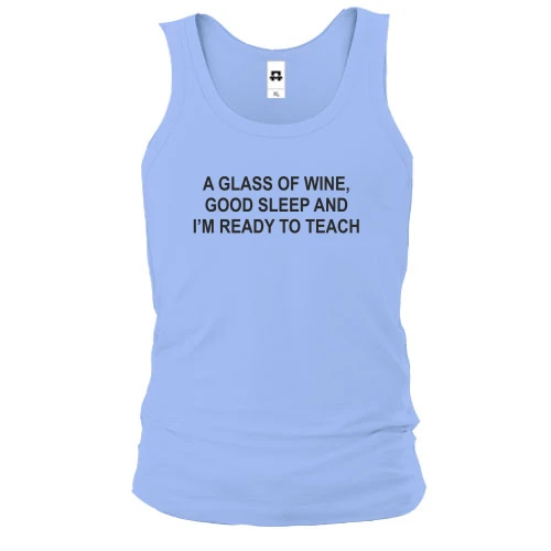 Мужская майка A glass of wine...