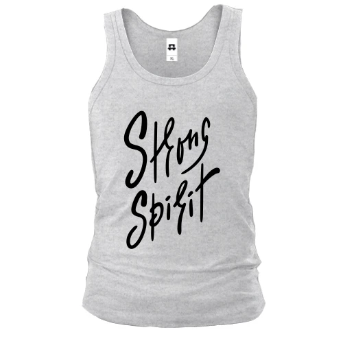 Чоловіча майка з каліграфічним написом «Strong spirit»