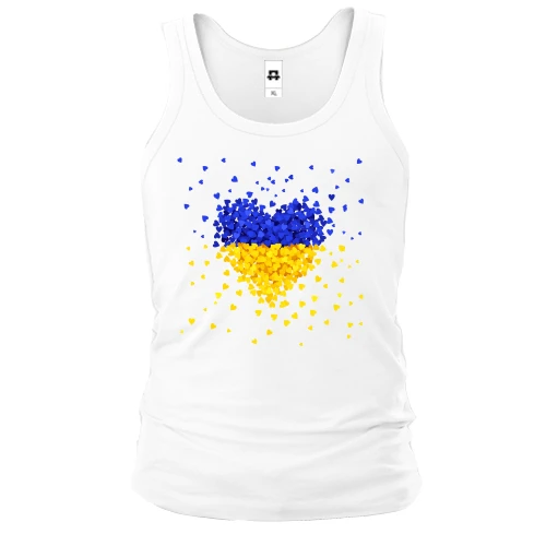 Чоловіча майка Жовто-сині сердечка