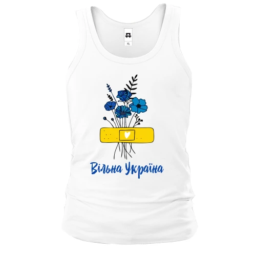 Чоловіча майка Вільна Україна (з квітами)