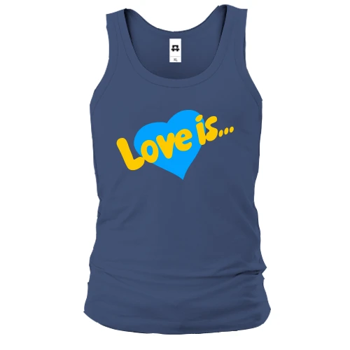 Чоловіча майка з Жовто-блакитною Love is.