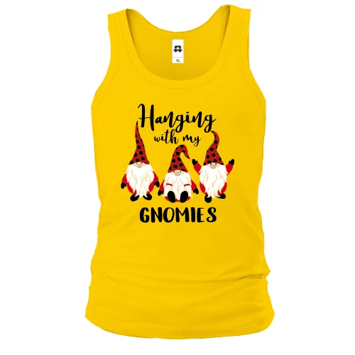 Мужская майка с гномами"Hanging with my gnomies"