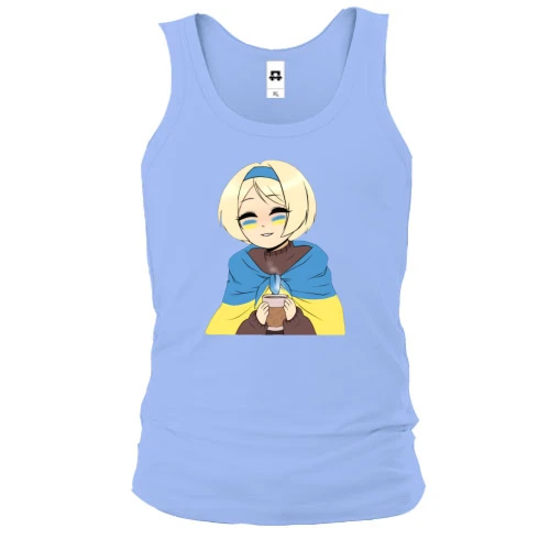 Мужская майка "Девушка с символикой Украины"