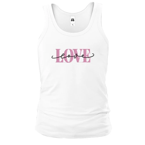 Мужская майка с надписью Love Love
