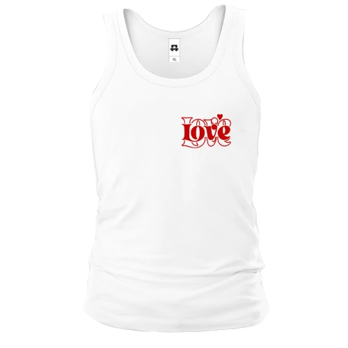 Мужская майка с надписью Love Love мини