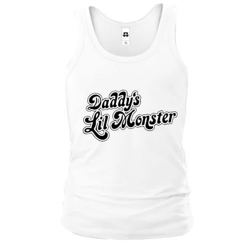 Мужская майка, Белый, Харли Квинн Daddy's Lil Monster